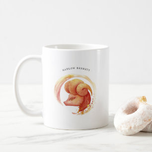 Aquarell-Widder-Astrologie-Sternzeichen Monogram Kaffeetasse