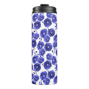 Aquarell-Wiesenblumen: Botanische Tapete Thermosbecher