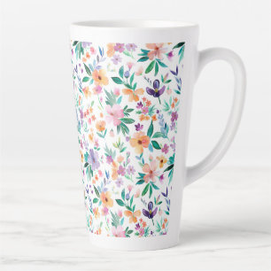 Aquarell-Wiesenblumen-Muster Milchtasse