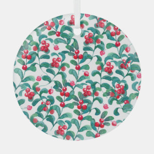 Aquarell-Wildbeeren, nahtloses Muster. Ornament Aus Glas