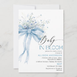 Aquarell Wildblume Baby in Bloom Baby Dusche I Einladung