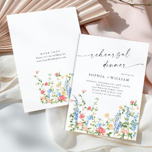 Aquarell Wildblume Boho Probe Abendessen Einladung