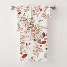 Aquarell-Wildblume des Herbstes Badhandtuch Set