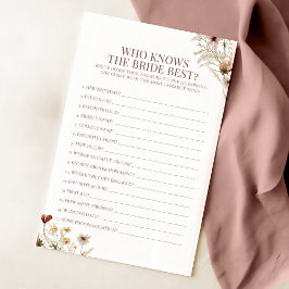 Aquarell-Wildblume, die das beste Spiel der Braut