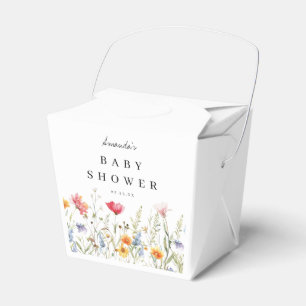 Aquarell-Wildblumen-Baby-Shower-Geschenkboxen Geschenkschachtel