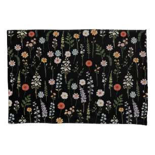 Aquarell-Wildblumen-Blumen-Botanik-Muster Kissenbezug