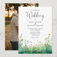 Aquarell-Wildblumen-Blumen-Foto-Hochzeit
