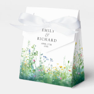 Aquarell-Wildblumen-Blumen-Hochzeitsgeschenkboxen Geschenkschachtel