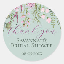 Aquarell Wildblumen Blumengrün Vielen Dank