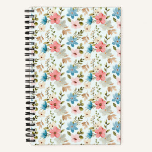 Aquarell-Wildblumen-Blumenmuster Notizbuch