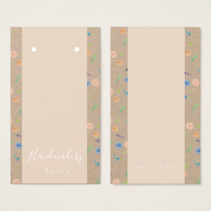 Aquarell-Wildblumen-Botanik-Displaykarte
