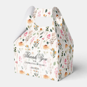 Aquarell-Wildblumen-Brautjunggesellinnen-Party Geschenkschachtel