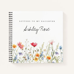 Aquarell-Wildblumen-Briefe an meine Tochter Notizbuch