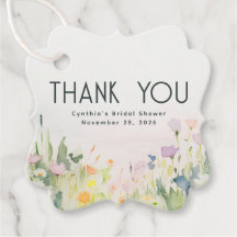 Aquarell-Wildblumen Danke