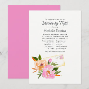 Aquarell-Wildblumen-Frühlings-Brautabschied per Po Einladung