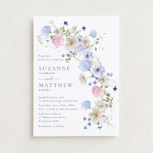 Aquarell-Wildblumen-Hochzeitseinladung Einladung