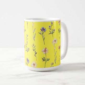 Aquarell-Wildblumen Kaffeetasse