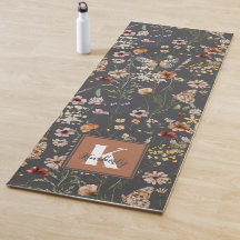 Aquarell-Wildblumen-Monogramm-Name