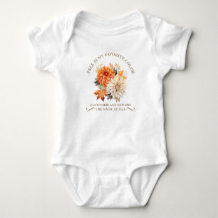 Aquarell-Wildblumen und Herbstlaub Baby Strampler