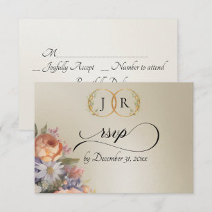 Aquarell Wildblumen - Weizen RSVP Karte
