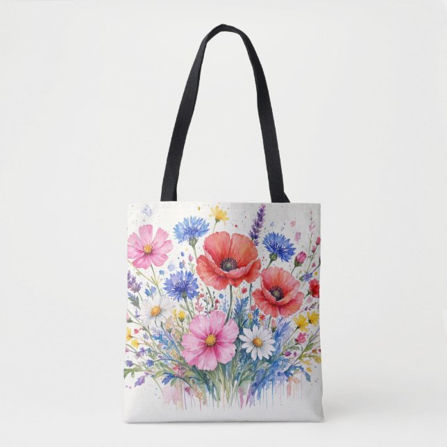 Aquarell-Wildblumen-Wiesen-Sträußchen-Blumenkunst  (Vorderseite)