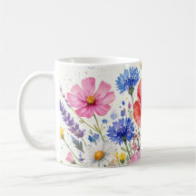 Aquarell-Wildblumen-Wiesen-Sträußchen-Blumenkunst 