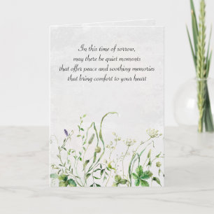 Aquarell-Wildblumen zur Beileidsbekundung Karte