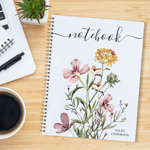 Aquarell-Wildblumenstrauß #1 Notizbuch