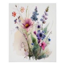 Aquarell Wilde Blume