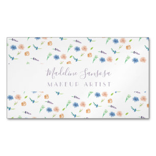 Aquarell-Wilde-Blumen-Botanik-Event-Designerin Magnetische Visitenkarte