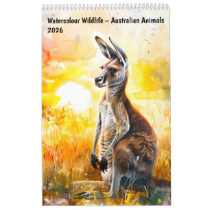 Aquarell-Wildlife – Australische Tiere 2026 Kalender