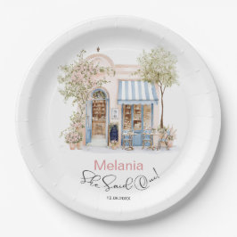 Aquarell Winter Anemones Blume Babydusche Pappteller