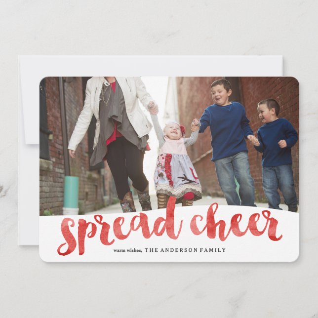 Aquarell-Winter Feiertagskarte (Vorderseite)