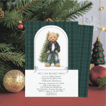 Aquarell-Winter-Teddybär-Christmas-Einladung