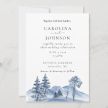 Aquarell-Winterbaum & Berglands Hochzeit