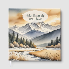 Aquarell-Winterberglandschaft Gästebuch