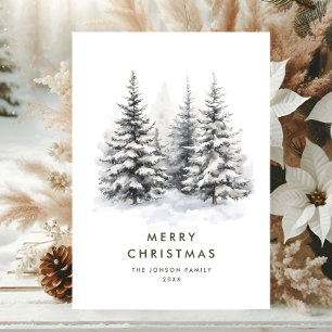 Aquarell-Winterlandschaft Weihnachten