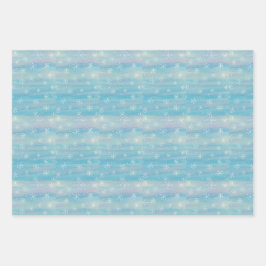 Aquarell-Wintermuster Geschenkpapier Set