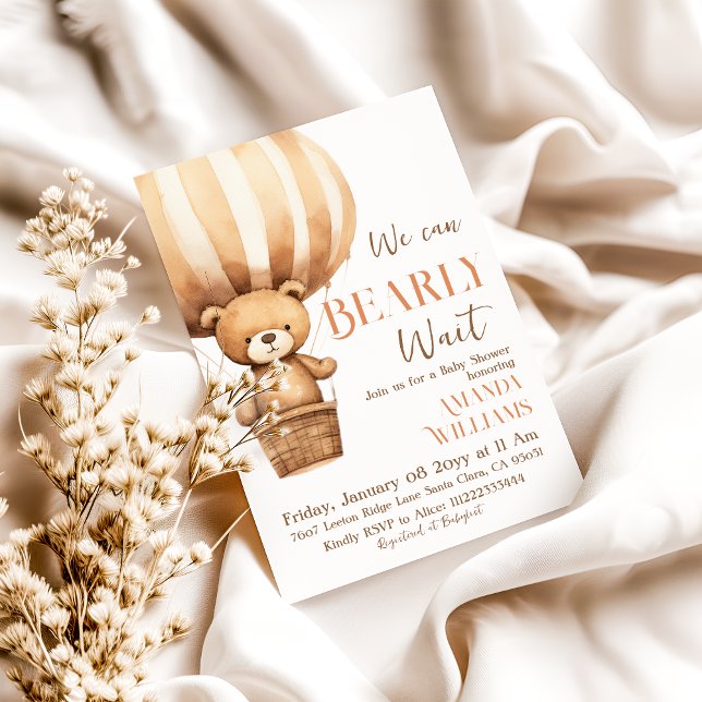 Aquarell wir können frühzeitig abwarten Baby-Dusch Einladung (Von Creator hochgeladen)