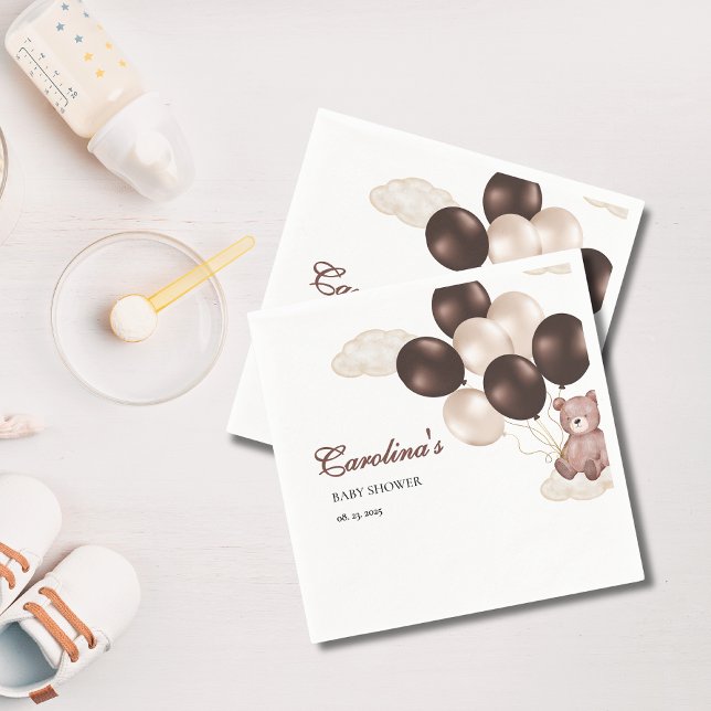 Aquarell wir können warten Baby Dusche Junge Serviette (Von Creator hochgeladen)