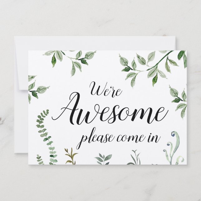 Aquarell Wir sind Phantastisch Open Closed Sign (Vorderseite)