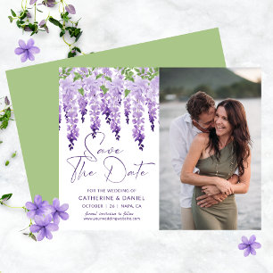 Aquarell Wisteria Flieder Hochzeitsfoto