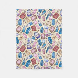 Aquarell Witchy Muster Fleecedecke