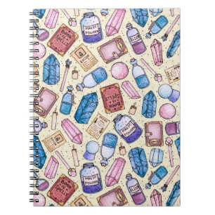 Aquarell Witchy Muster Notizblock