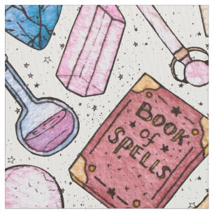 Aquarell Witchy Muster Stoff