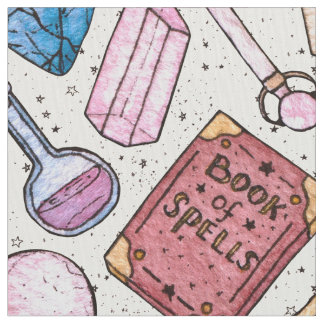 Aquarell Witchy Muster Stoff