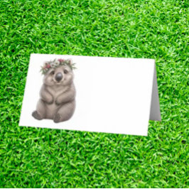 Aquarell-Wombat-Party Platzkarte