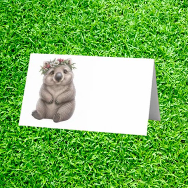 Aquarell-Wombat-Party Platzkarte (makes every guest feel special and every table setting delightfully unique.)