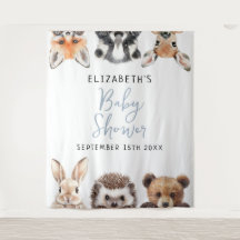 Aquarell Woodland Animals Baby Dusche Foto Prop