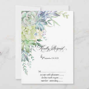 Aquarell-Wüsten-Sukkulenten Punkte RSVP Einladung